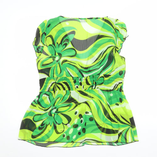 Select Women’s Green Multicoloured Tunic Blouse Size 16