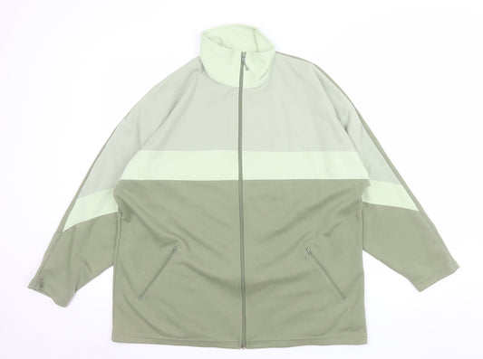 Fabrizio Men's Green Full Zip Sweatshirt S Lightweight