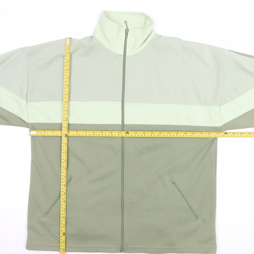 Fabrizio Men's Green Full Zip Sweatshirt S Lightweight