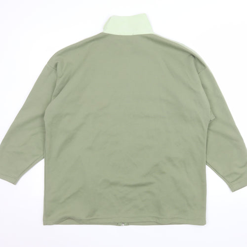 Fabrizio Men's Green Full Zip Sweatshirt S Lightweight