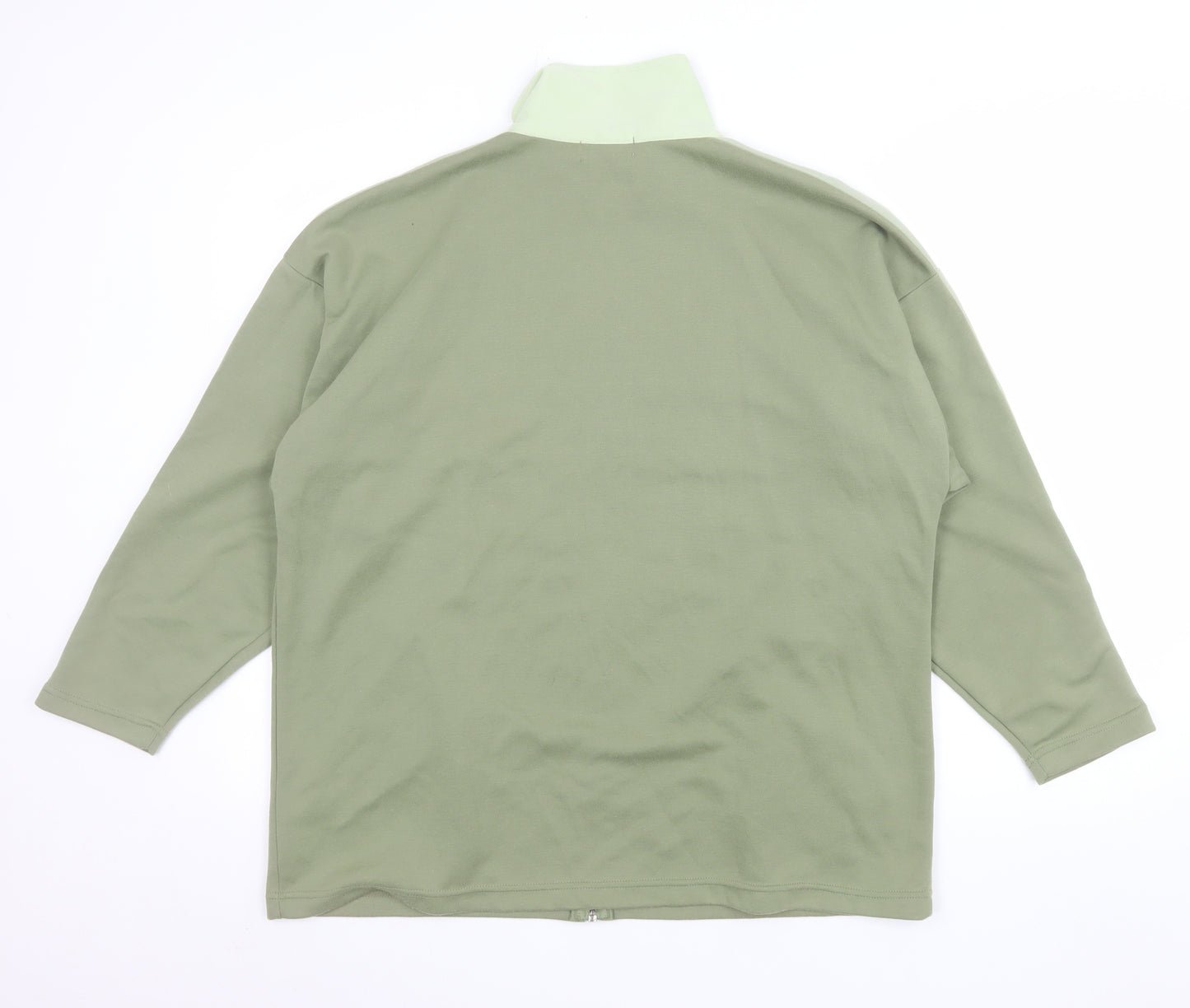 Fabrizio Men's Green Full Zip Sweatshirt S Lightweight