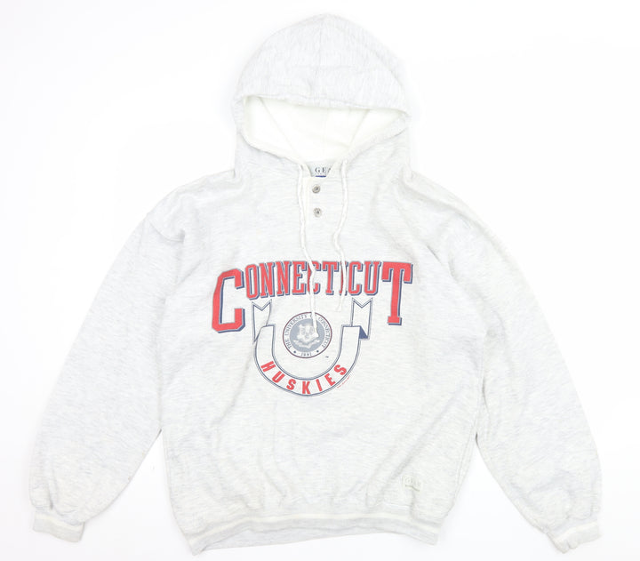 Gear For Sports Men’s Grey Henley Hoodie Medium University Graphic