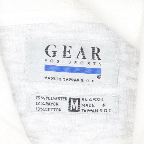 Gear For Sports Men’s Grey Henley Hoodie Medium University Graphic