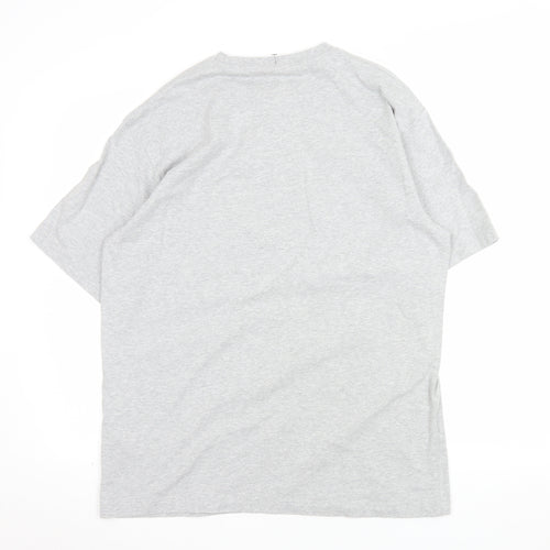 Pull & Bear Men's Grey Los Angeles Graphic Cotton T-Shirt L