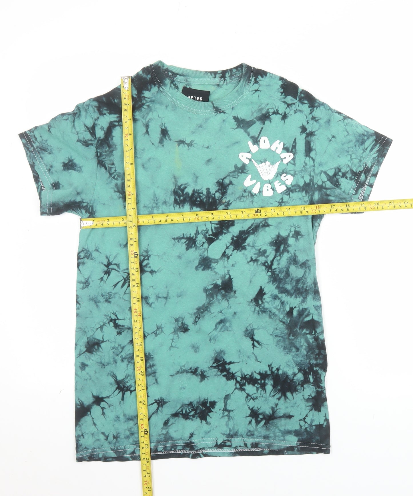 After Hours Fun Men's Green Tie Dye Aloha Vibes T-Shirt Size S