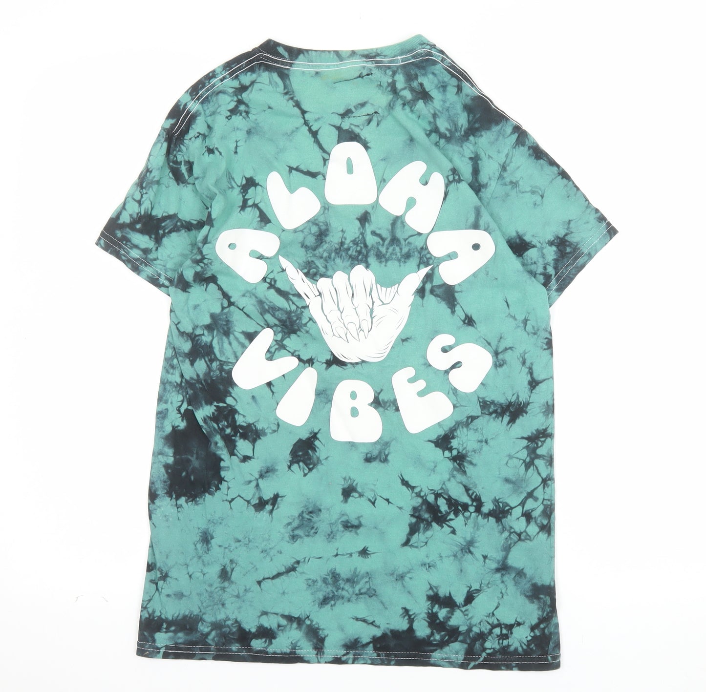 After Hours Fun Men's Green Tie Dye Aloha Vibes T-Shirt Size S