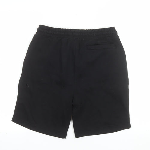 Brave Soul Men's Black Small Sweat Shorts Elastic Waist Casual