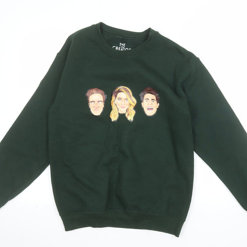 The Creator Store Men's Green Graphic Print Sweatshirt Size S Regular Fit