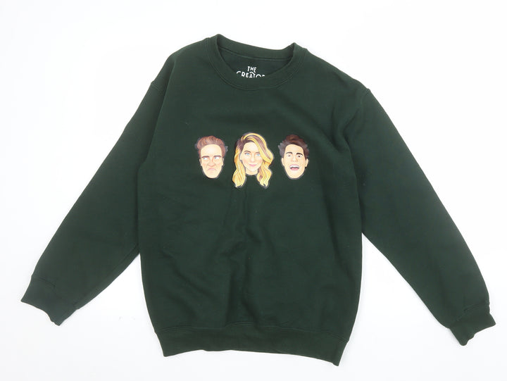 The Creator Store Men's Green Graphic Print Sweatshirt Size S Regular Fit