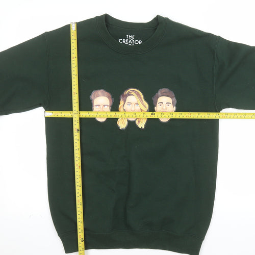 The Creator Store Men's Green Graphic Print Sweatshirt Size S Regular Fit