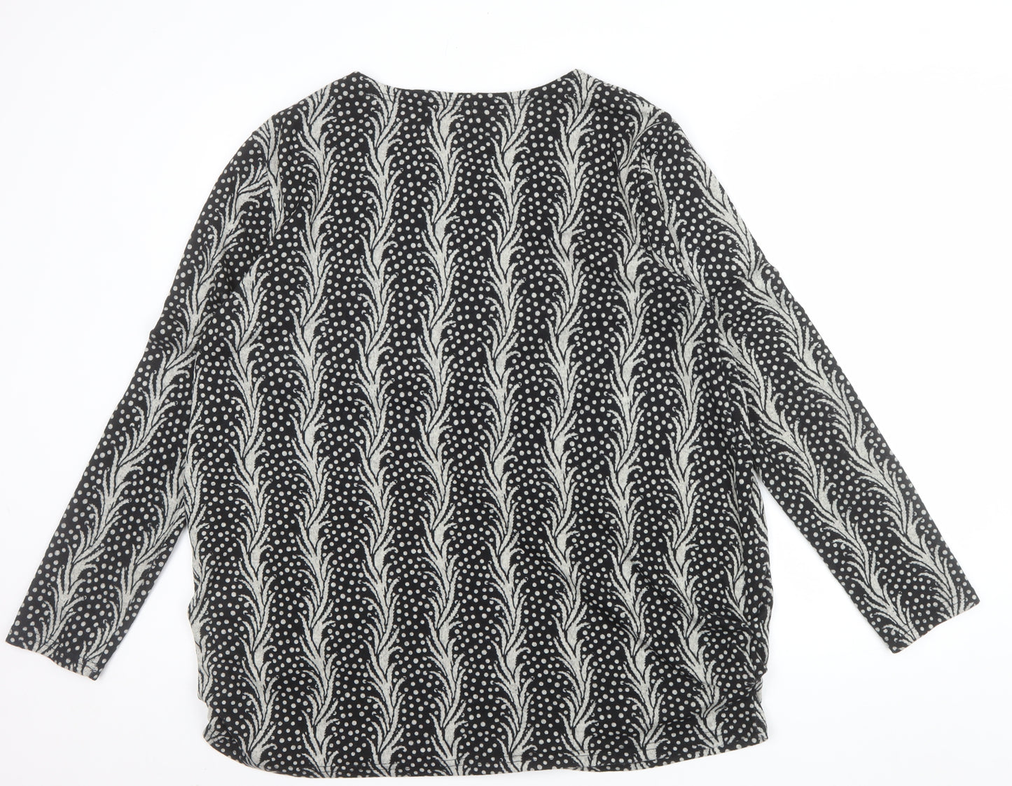 Stella Morgan Women's Black Geometric Long Sleeve Pullover Jumper Size 14