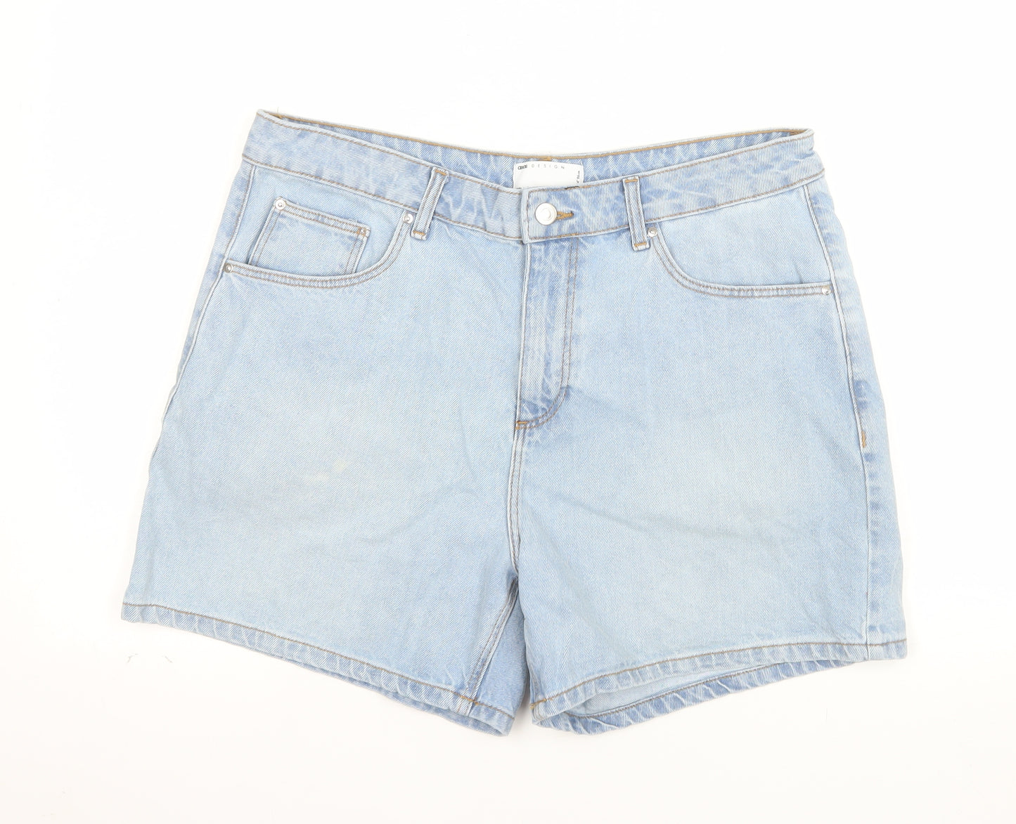 ASOS Women’s Blue Denim Mom Shorts Size 16 High Waist Casual