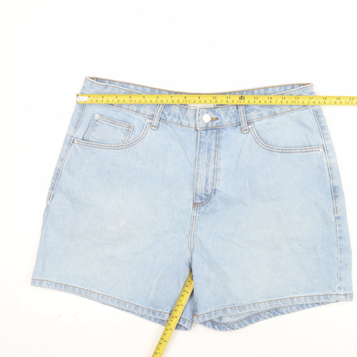 ASOS Women’s Blue Denim Mom Shorts Size 16 High Waist Casual