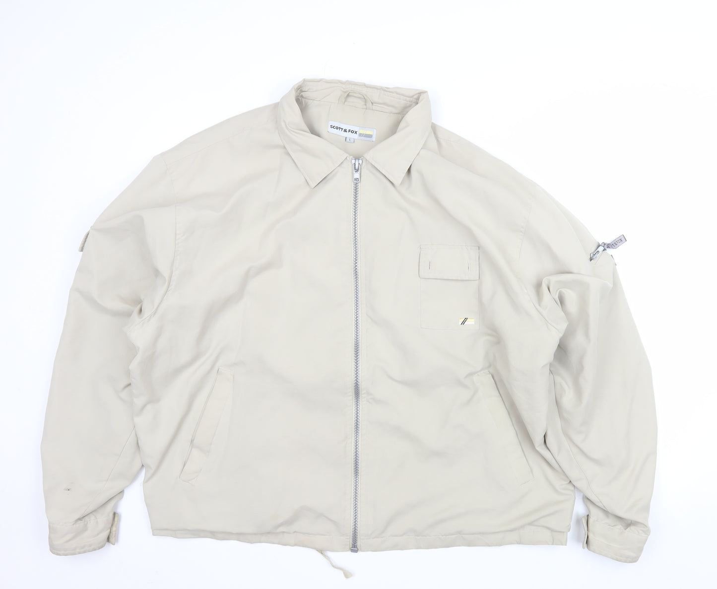 Scott & Fox Men's Beige Full Zip Polyester Jacket L