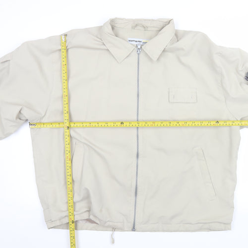 Scott & Fox Men's Beige Full Zip Polyester Jacket L