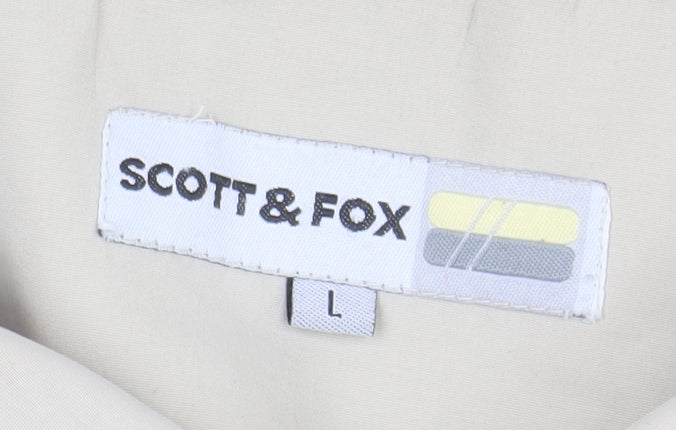 Scott & Fox Men's Beige Full Zip Polyester Jacket L