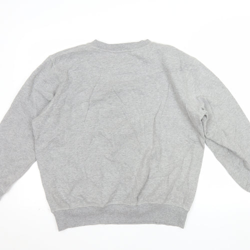 GU Men's Grey Mickey Mouse Graphic Pullover Sweatshirt Size L