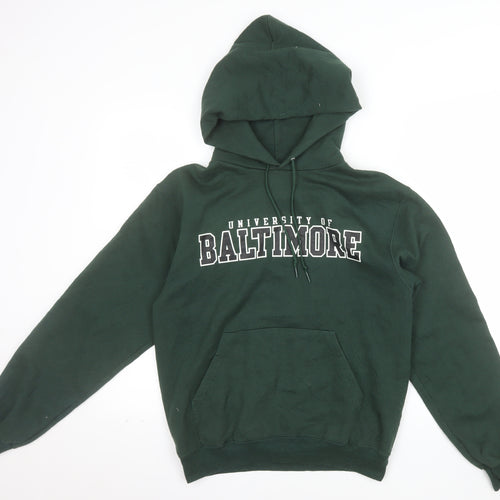 Champion Men's Green Pullover Hoodie S University of Baltimore Logo