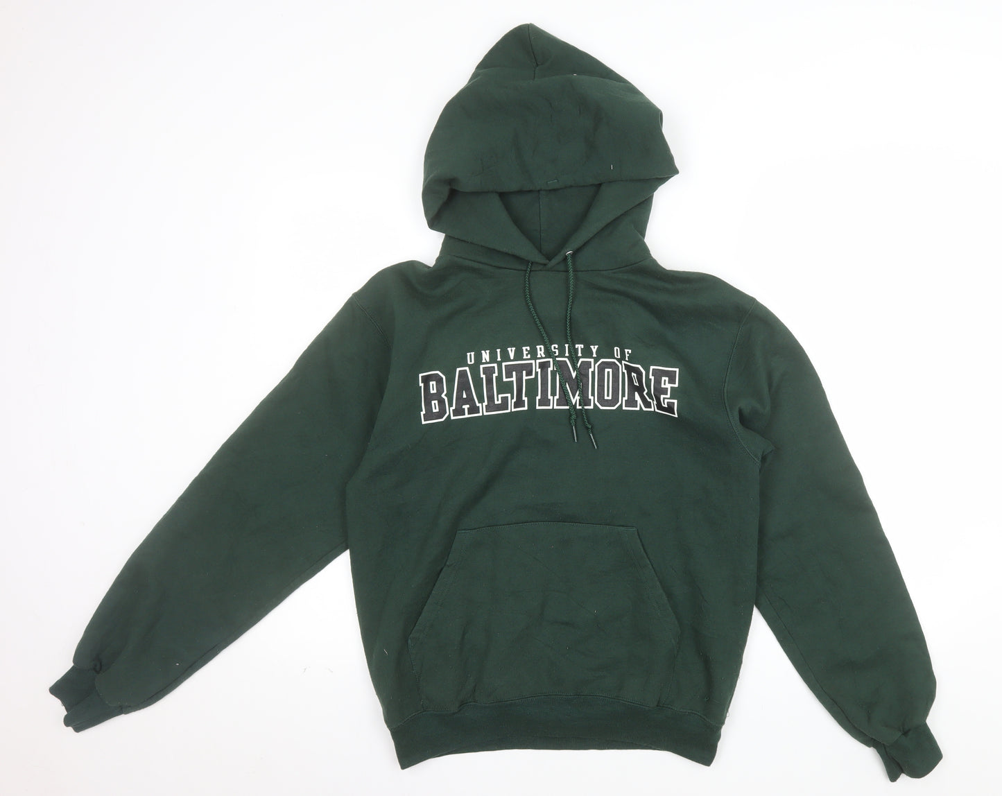 Champion Men's Green Pullover Hoodie S University of Baltimore Logo