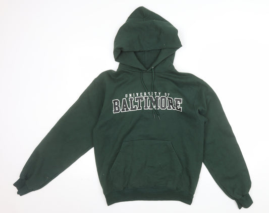 Champion Men's Green Pullover Hoodie S University of Baltimore Logo