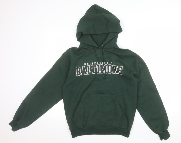 Champion Men's Green Pullover Hoodie S University of Baltimore Logo