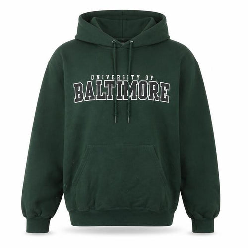 Champion Men's Green Pullover Hoodie S University of Baltimore Logo
