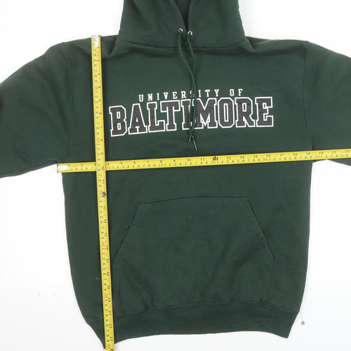 Champion Men's Green Pullover Hoodie S University of Baltimore Logo