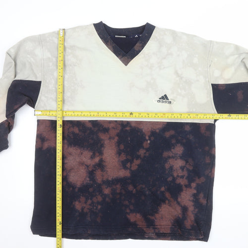 Adidas Men's Multicoloured V-Neck Retro Pullover Sweatshirt M