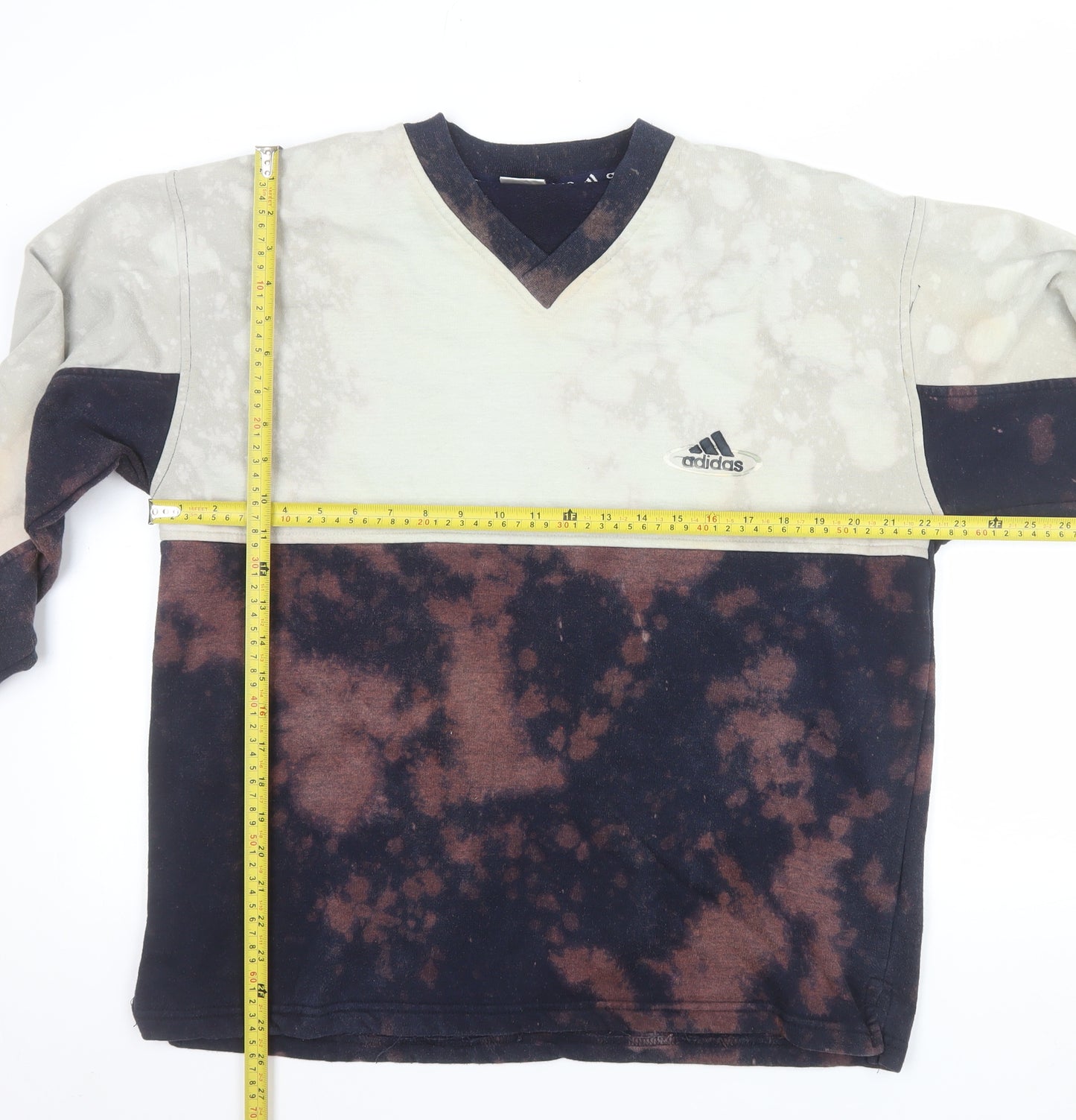 Adidas Men's Multicoloured V-Neck Retro Pullover Sweatshirt M