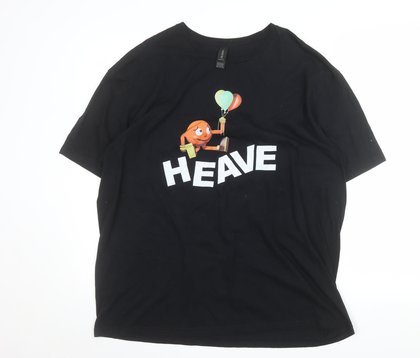 Gildan Men's Black XL Funny Graphic Print Cotton T-Shirt
