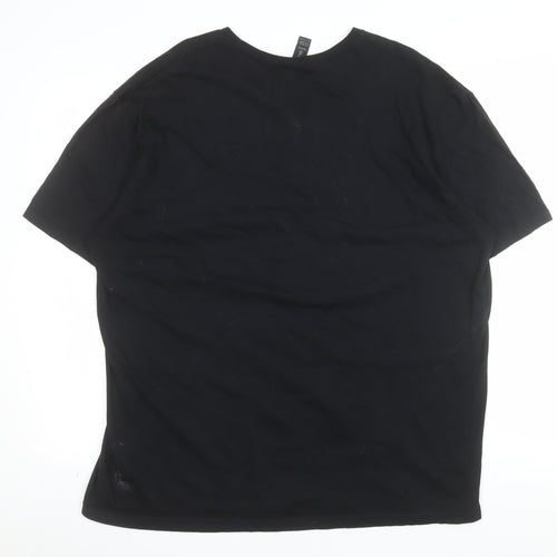 Gildan Men's Black XL Funny Graphic Print Cotton T-Shirt