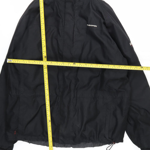 Craghoppers Men's Black Waterproof Hooded Rain Jacket L