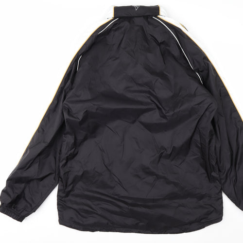 Jako Men's Black L Windbreaker Sports Jacket Nylon Zip Pockets