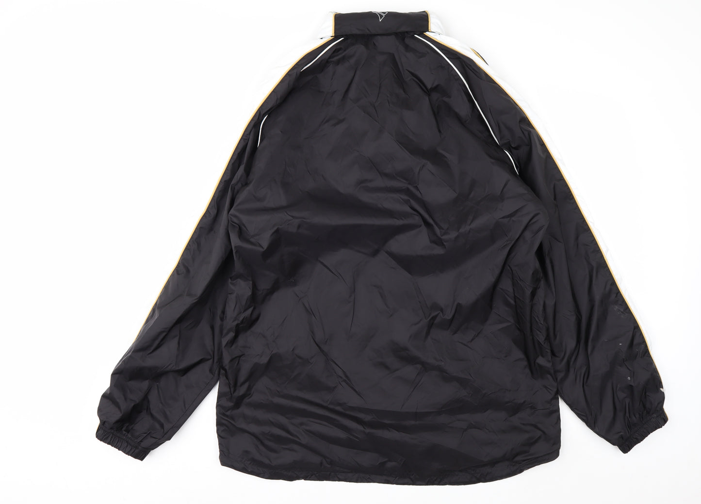 Jako Men's Black L Windbreaker Sports Jacket Nylon Zip Pockets
