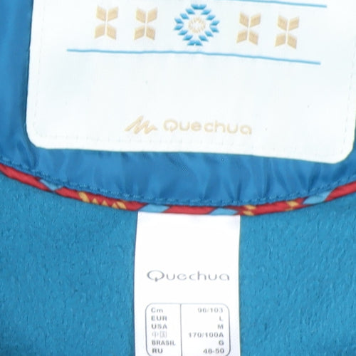 Quechua Women's White Waterproof Parka Jacket Size 14 Hooded Polyester
