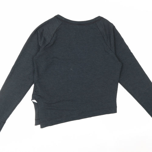 Nike Womens Black XS Dri-Fit Cropped Long Sleeve Sports Top