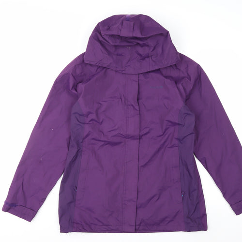 Regatta Women's Purple Waterproof Hooded Rain Jacket Size 14
