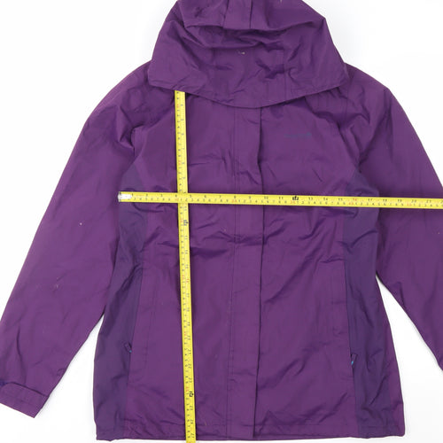 Regatta Women's Purple Waterproof Hooded Rain Jacket Size 14