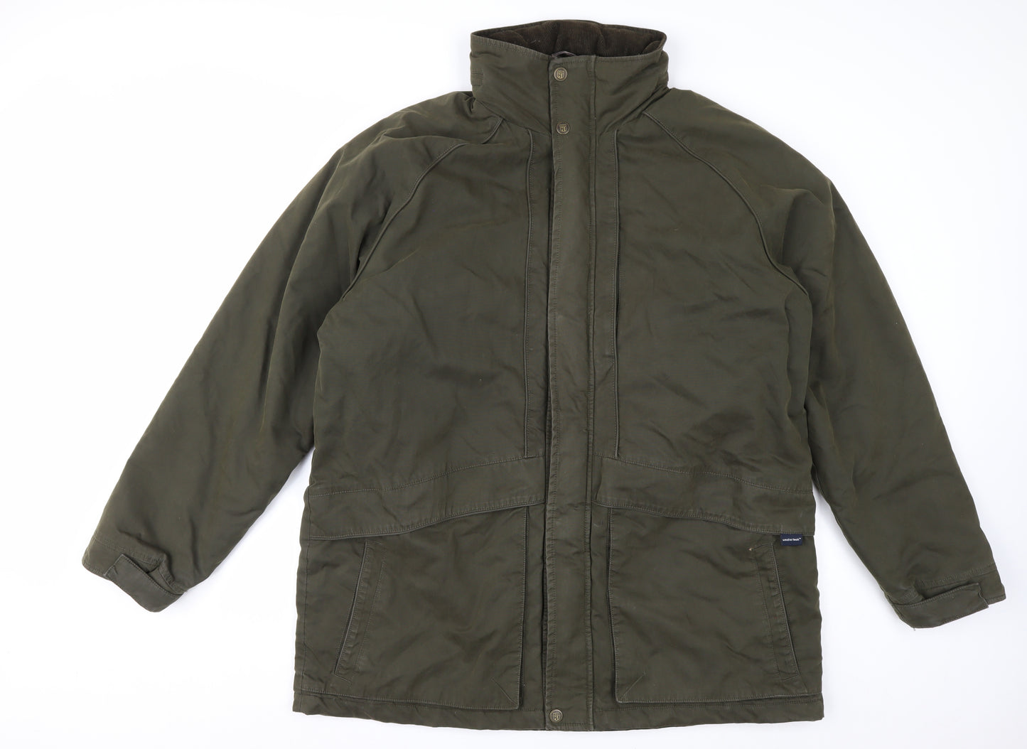 Marks and Spencer Men's Green XL Parka Jacket Water Resistant