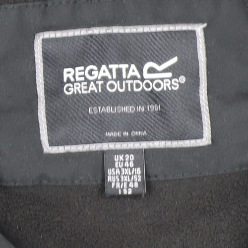 Regatta Womens Black Faux Fur Hooded Parka Coat Size 20
