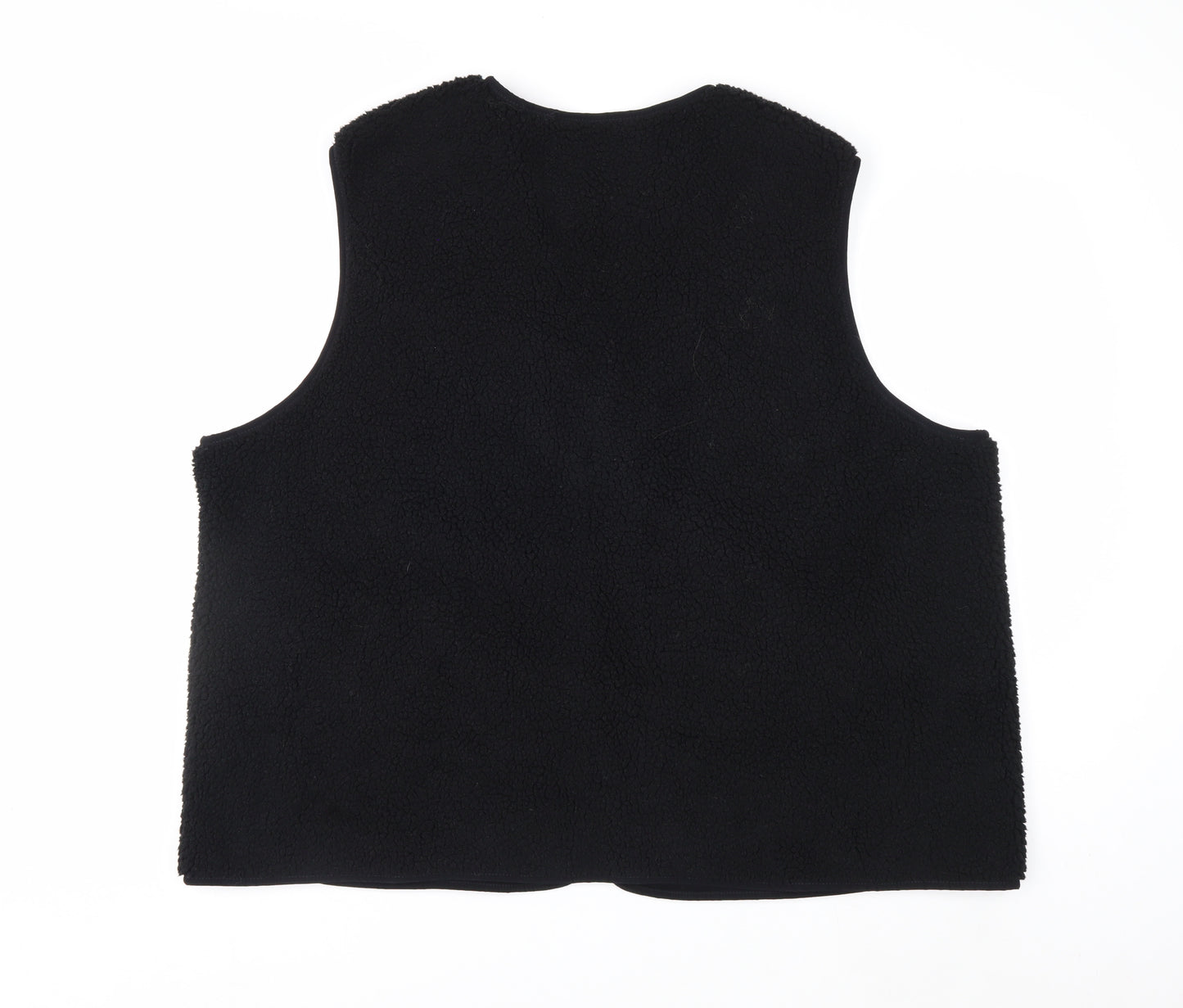 Marks and Spencer Women's Black Fleece Waistcoat Size 22 Zip Front
