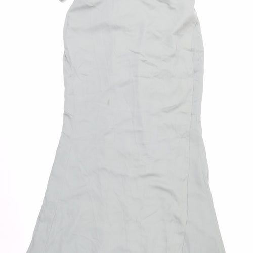 ASOS Women’s Grey Long Mermaid Dress Size 14 Formal Wedding