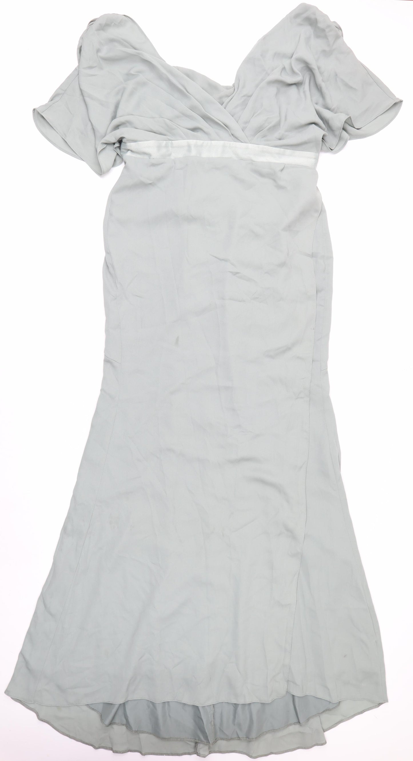 ASOS Women’s Grey Long Mermaid Dress Size 14 Formal Wedding