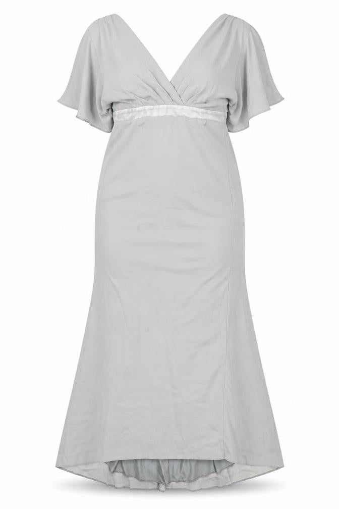ASOS Women’s Grey Long Mermaid Dress Size 14 Formal Wedding