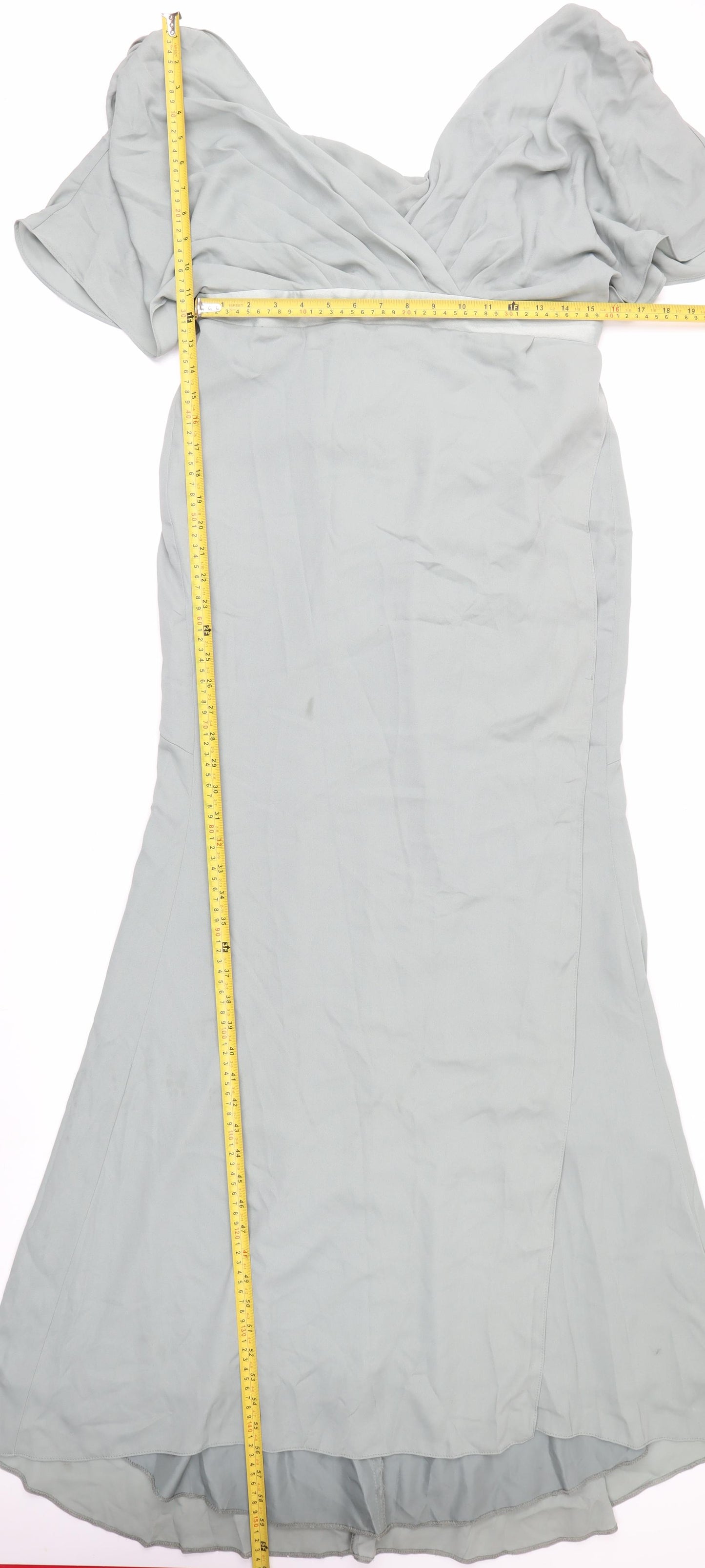 ASOS Women’s Grey Long Mermaid Dress Size 14 Formal Wedding