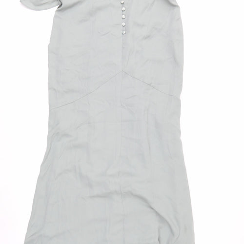 ASOS Women’s Grey Long Mermaid Dress Size 14 Formal Wedding