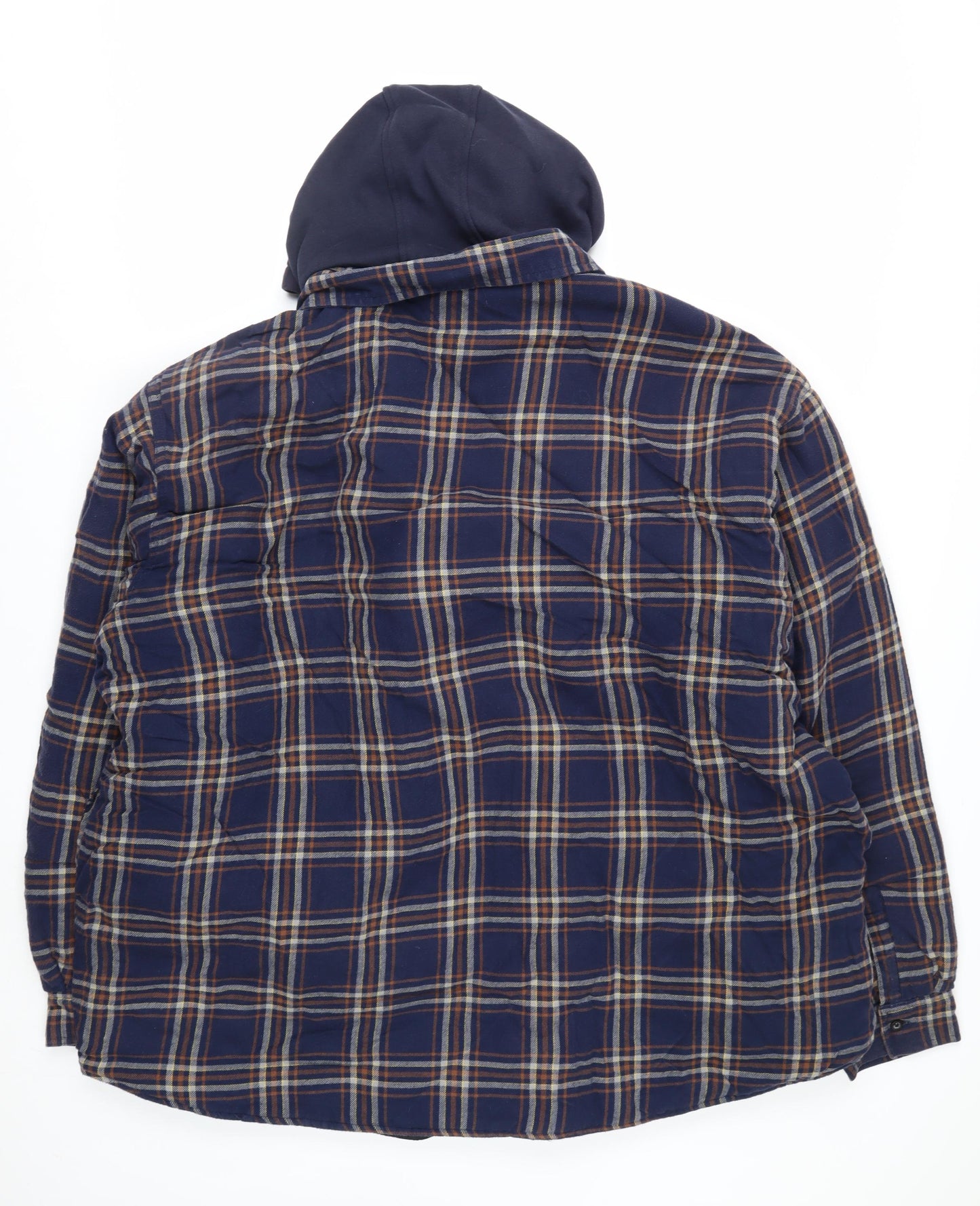 Dakota Men’s Blue 4XL Hooded Quilted Flannel Jacket