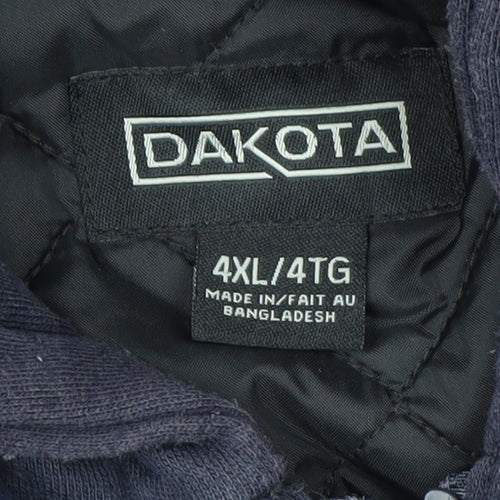 Dakota Men’s Blue 4XL Hooded Quilted Flannel Jacket