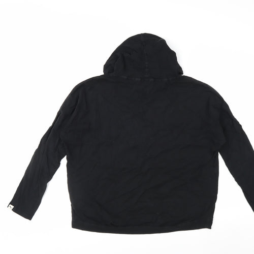 Puma Women's Black Pullover Hoodie Size 12 Hooded Logo Sweatshirt