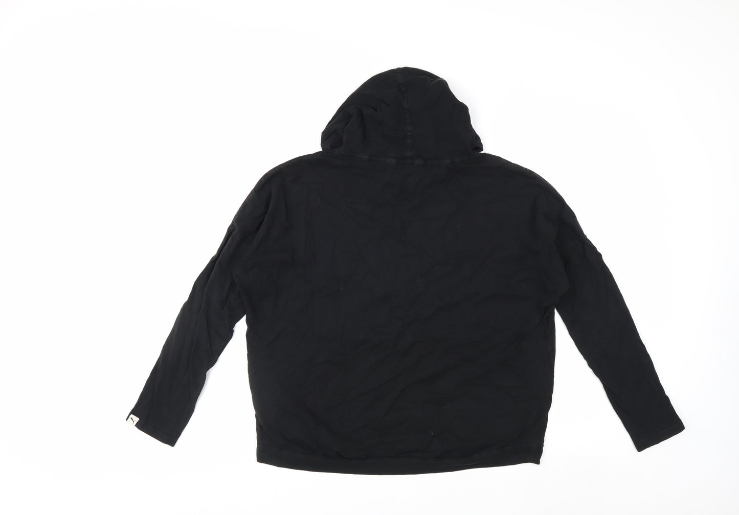 Puma Women's Black Pullover Hoodie Size 12 Hooded Logo Sweatshirt